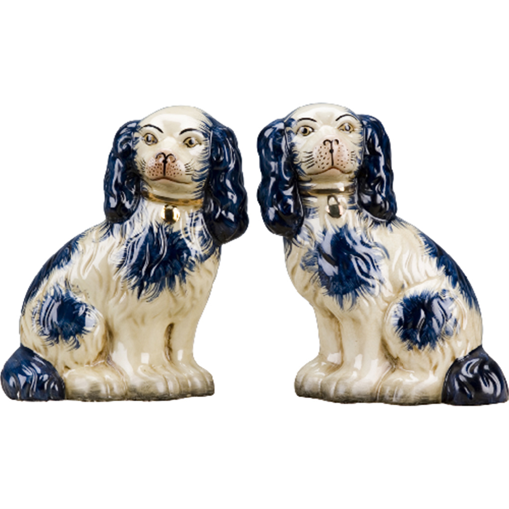 Staffordshire Dogs- Blue 9.5"
