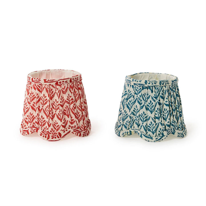 Scalloped Floral Fabric Lampshade