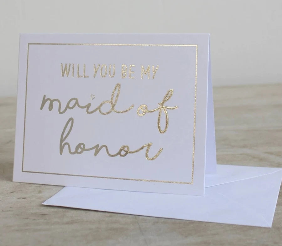 Be My Maid of Honor Script Note Card