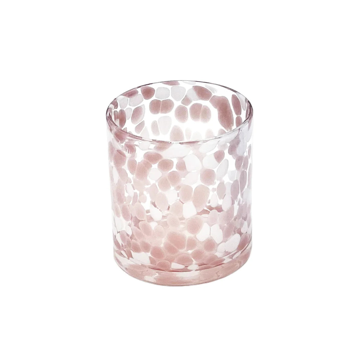 Tumbler Clear W/ White & Blue Dots