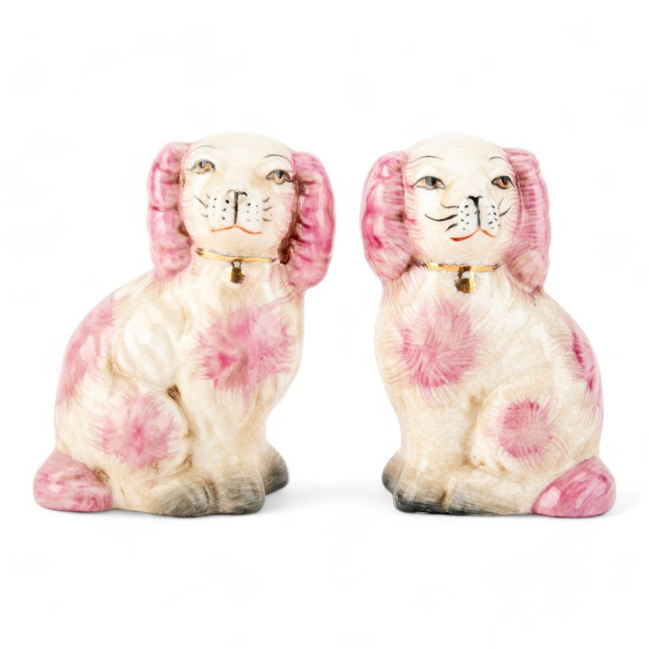 Mini Staffordshire Dogs- Pink 3.5"