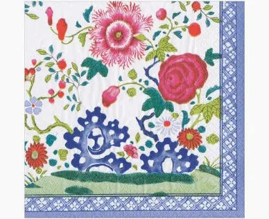 Floral Porcelain Cocktail Napkins