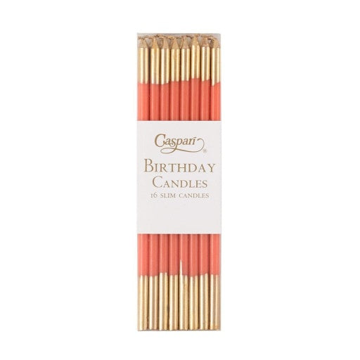 Birthday Slims-Orange/Gold Candle Birthday Slims 16-In
