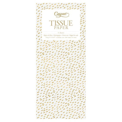 Little Dash White/Gold Tissue Pkg 4 Sheets