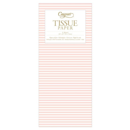 Mini Stripe Blush Tissue Pkg 4 Sheets