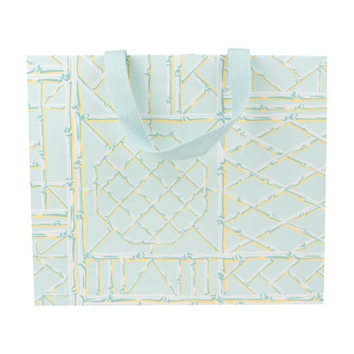 Bamboo Screen-Robin's Egg Gift Bag Lg 11 3/4 X 4 3/4 X 10