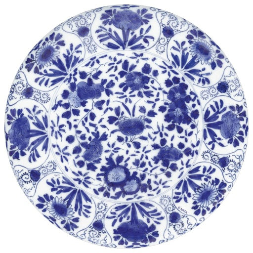 Delft Blue Paper Placemats Round 12-In
