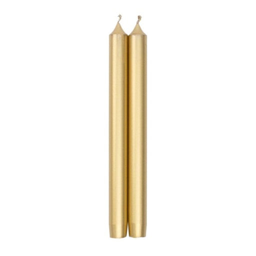 Gold Duet Candle Candle Crown Metallic Pairs 10 In