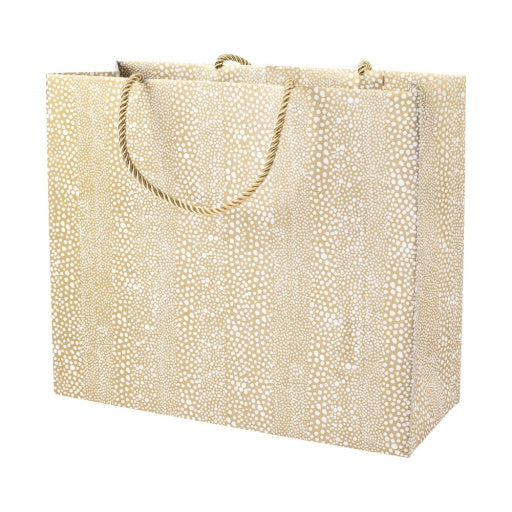 Pebble Gold Gift Bag Lg 11 3/4 X 4 3/4 X 10