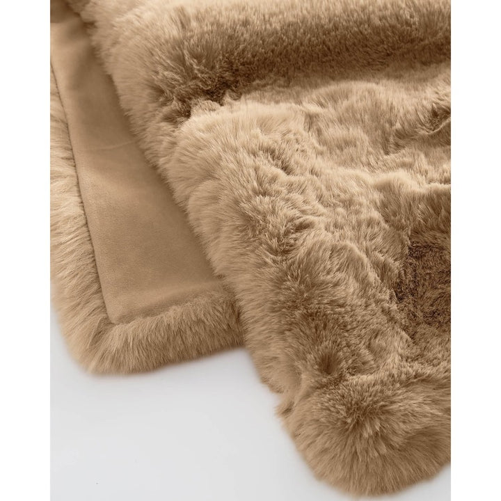 Faux Fur Bed Runner - Tan