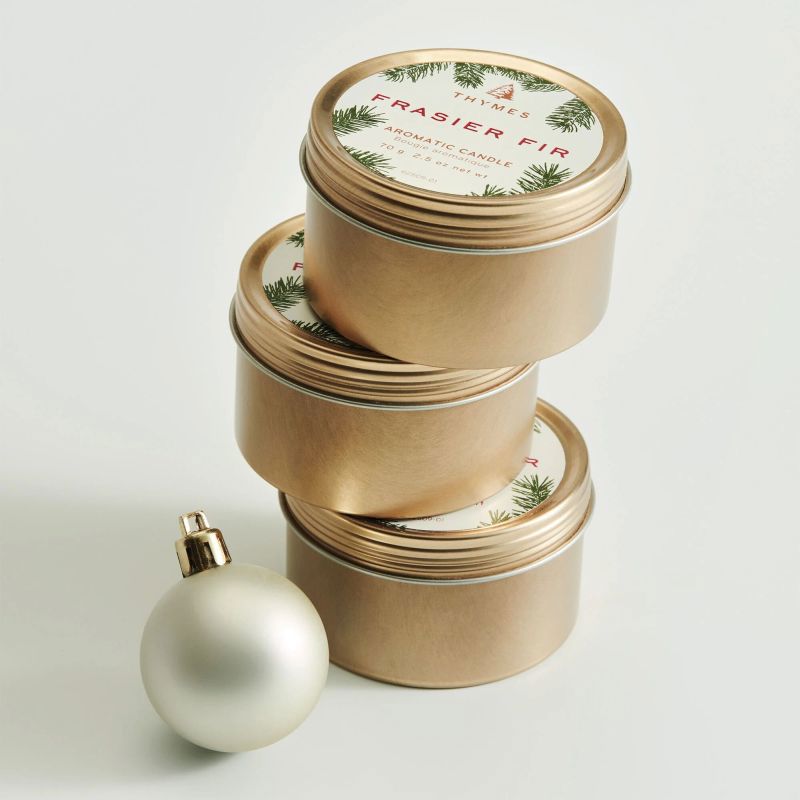 Frasier Fir Poured Candle  Travel Tin