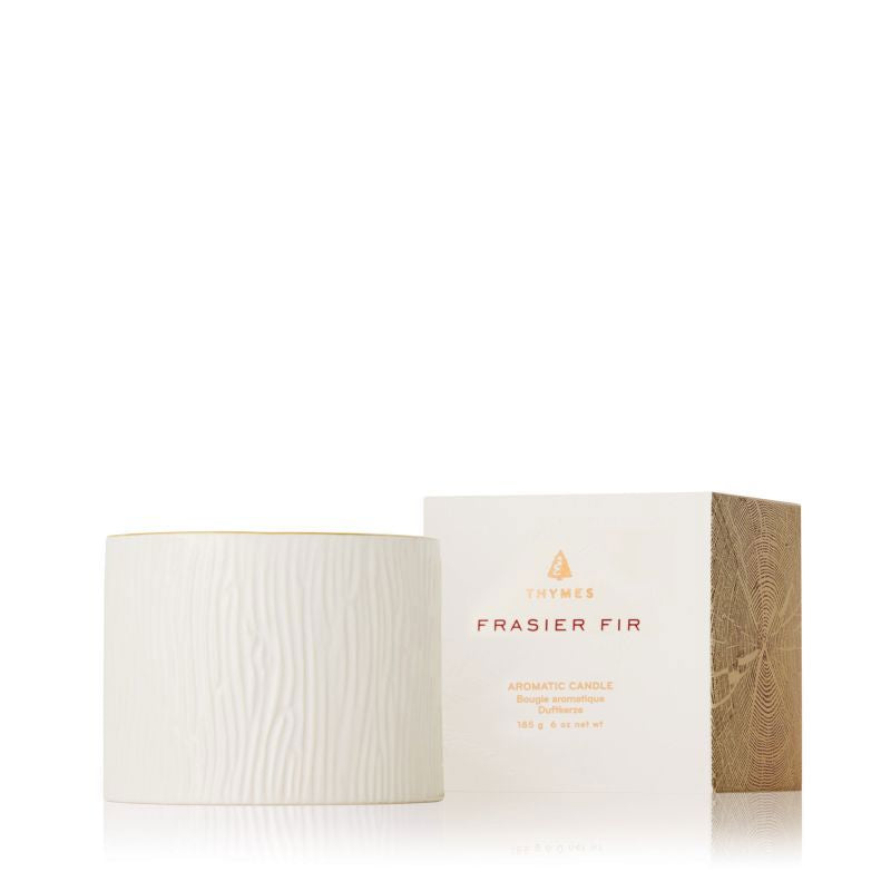 Frasier Fir GIlded Ceramic Poured Candle  Petite