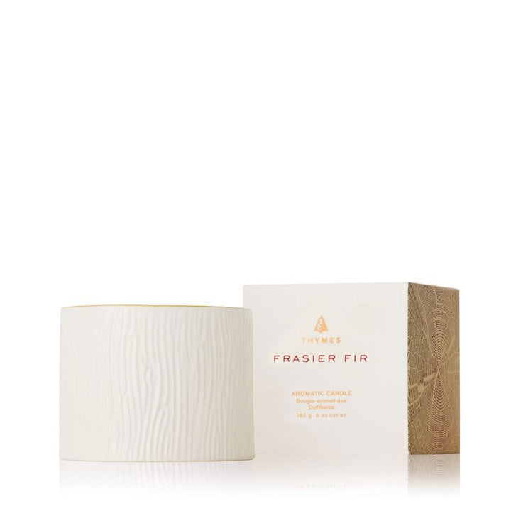 Frasier Fir GIlded Ceramic Poured Candle  Petite