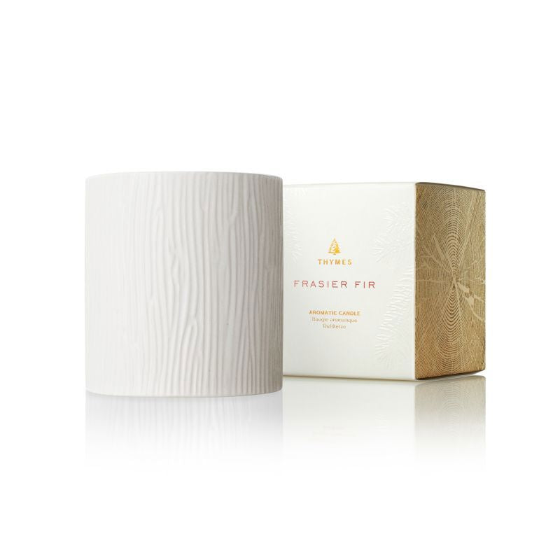 Frasier Fir Gilded Ceramic Poured Candle  Medium