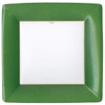 Hunter Green Boarder Sq Dinner Plates
